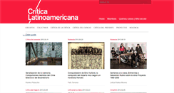 Desktop Screenshot of criticalatinoamericana.com